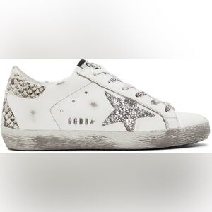 Golden Goose Women’s White Leather Sneakers with Silver Star sz 39